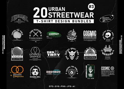 Streetwear T-shirt Designs Bundle #3 Graphic by Spacelabs Studio ...