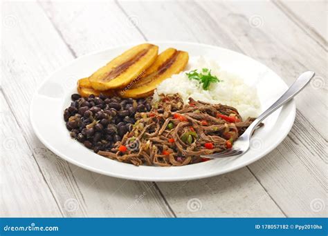Pabellon Criollo, Venezuelan National Dish Stock Photo - Image of ...