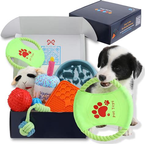 Pure Pawsitive Dog Gift Box - Dog Birthday, Puppy Gift Basket Essentials and Chew Toys Perfect ...