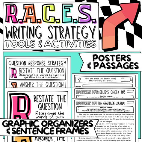 RACES Writing Strategy | Posters | Graphic Organizer | Activities