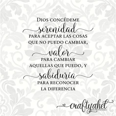 Serenity Prayer In Spanish Complete