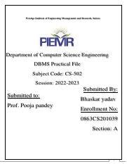 Image result for DBMS Practical File.pdf