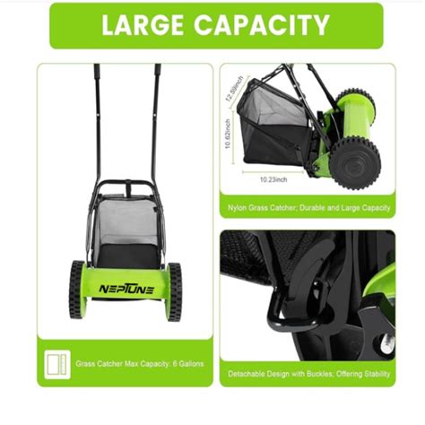 Buy Neptune LMM-16 Manual Lawn Mower 16 Inch Cutting Width Online | K...