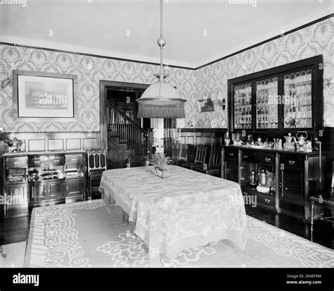 Dining room table rug Black and White Stock Photos & Images - Alamy