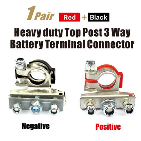 1 Pair Heavy Duty Top Post 3 Way Battery Terminal Connector | Etsy