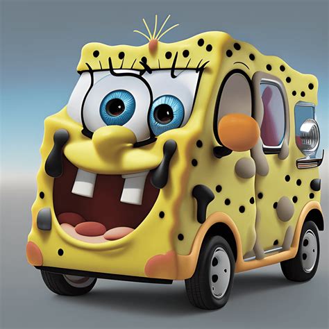SpongeBob SquarePants As a Pixar Car · Creative Fabrica