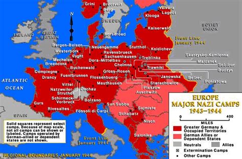 Nazi Concentration Camps Map