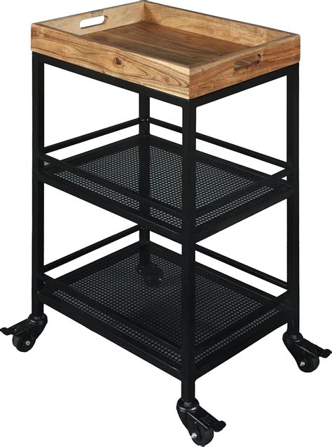 The Urban Port Industrial Serving Cart with 3-Tier India | Ubuy
