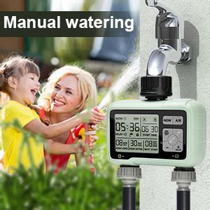 Pinolex® Sprinkler Digital Water Timer 2 Zone for Garden Farming Plants ...