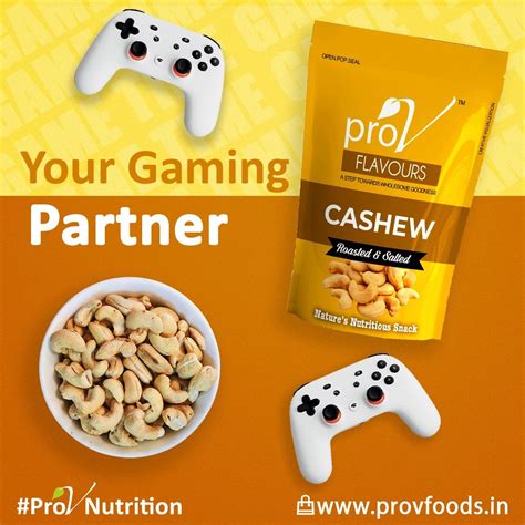 ProV Salted Cashews for Gaming Snack Breaks