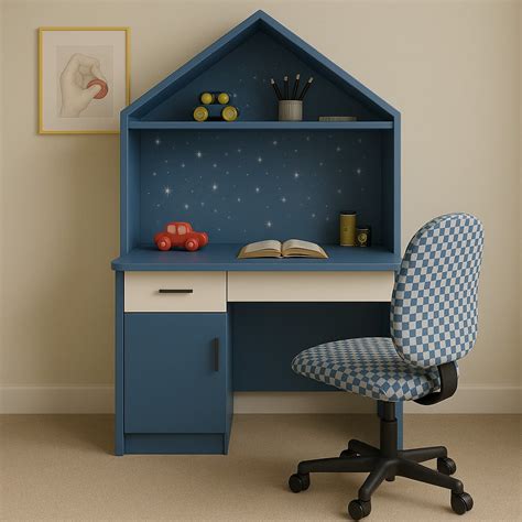 House-Shaped Kids’ Study Table with Storage | MDF & Laminate Finish ...