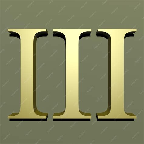 Premium Photo | The roman numerals roman numeral 3 three roman 3d ...