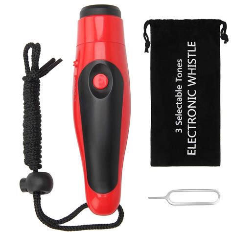 COITEK Electronic Whistle for Coaches Red, 3 Tone Loud Electronic Hand ...