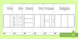 Steagurile Europei — Hartă | Planșă cu drapelele Europei