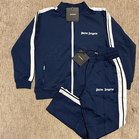 Palm Angel Tracksuit Navy Blue & White Reps - Pk Stockx