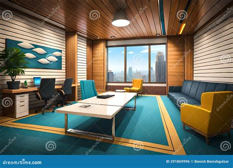 Cartoonic Style,animated Office Work Place,colourful Floor.Ai Generated ...