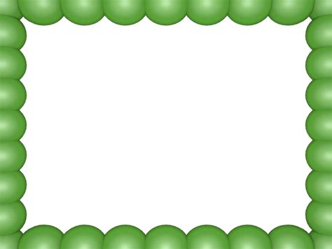 Light Green Bubbly Pearls Rectangular Powerpoint Border | 3D BordersUV ...