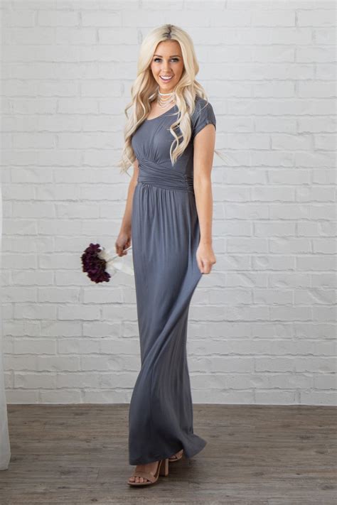 Jen Clothing Athena Modest Maxi Dress or Modest Bridesmaid Dress