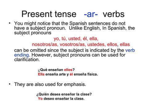 Present tense presentation | PPT