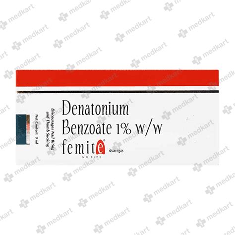 FEMITE NOBITE 9 ML, Price, Composition & Generic Alternatives - Medkart