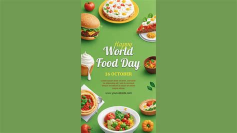 Happy World Food Day Instagram Story PSD | Psd Templates