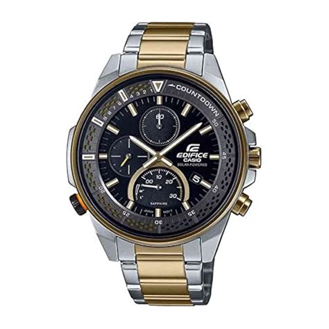 Buy Casio Edifice Slim Solar Sapphire Chronograph Black Dial Men's ...