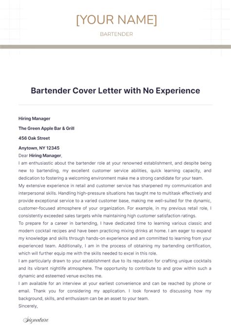 Bartender No Experience Needed