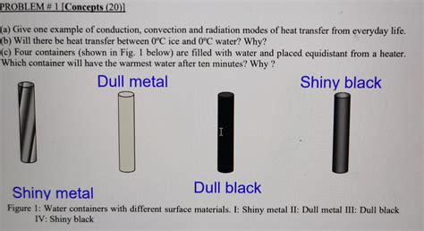 Solved a) Give one example of conduction, convection and | Chegg.com