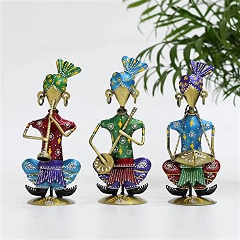 Buy Lamcy Plaza Multicolor Rajasthani Tribal Musician Playing Different ...