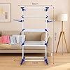 PARASNATH 3 Poll Steel Blue Colour Cloth Drying Stand Multiple Folding ...