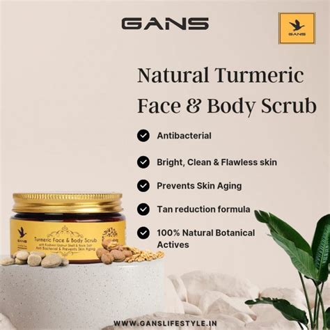 Gans Skincare Turmeric Haldi Face And Body Scrub 100GM – My Store