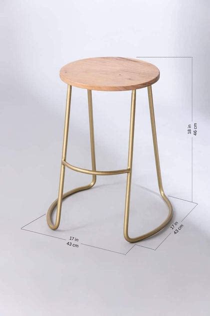 Buy Koyo Modern Luxe Acacia Wood And Metal Stool Online – Freedom Tree