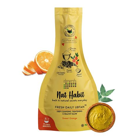 Nat Habit Fresh Sweet Orange Ubtan, Face Wash, Cleanser, Face Pack ...