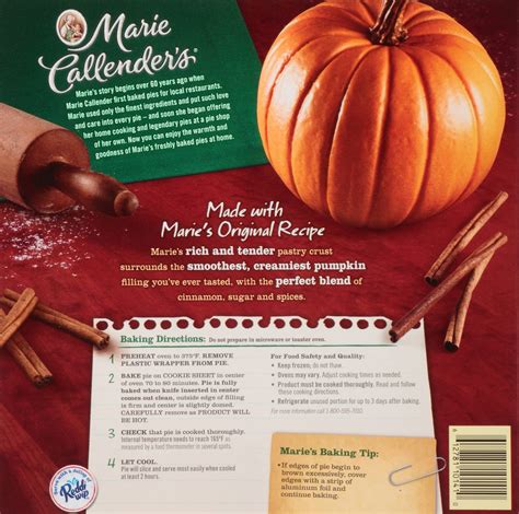 marie callender's frozen pumpkin pie cooking instructions