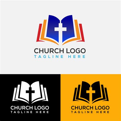 Church logo. Christian sign symbols. The Cross of Jesus - MasterBundles