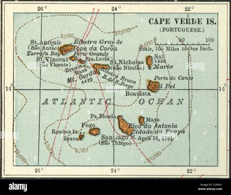 Cape verde map hi-res stock photography and images - Alamy