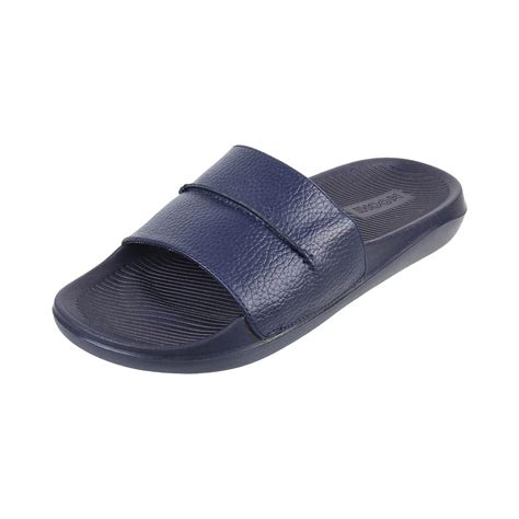 Mochi Men Blue Synthetic Leather Slider UK/6 EU/40 (207-29) : Amazon.in ...