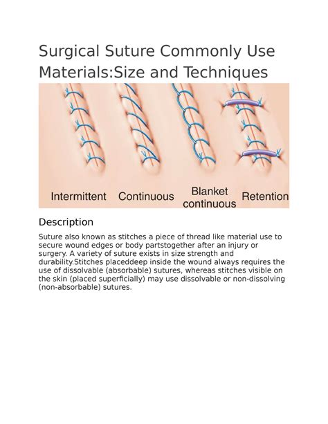Surgical Sutures Explained at Nathan Lozano blog
