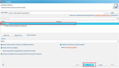 PyDev Install 的图像结果