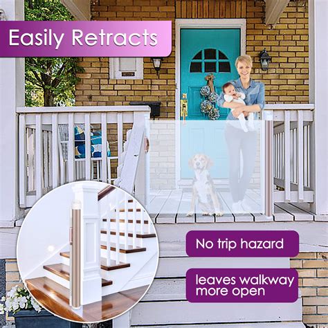 Buy Babepai Retractable Baby Safety Gate - 3-Direction Rotated Openings ...