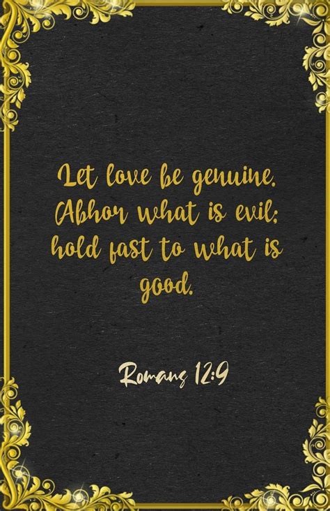 Let Love Be Genuine Abhor What Is Evil Hold Fast | Desertcart INDIA
