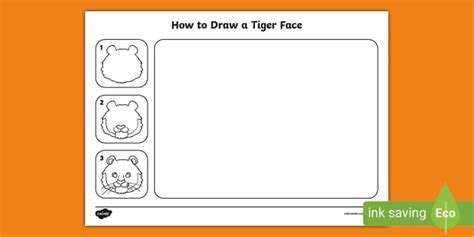 How to Draw a Tiger Face In Three Steps | Twinkl | KS1