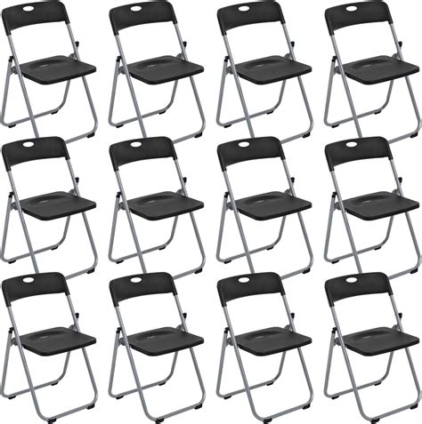 Kigley 12 Pack Folding Plastic Chair Stackable Steel India | Ubuy