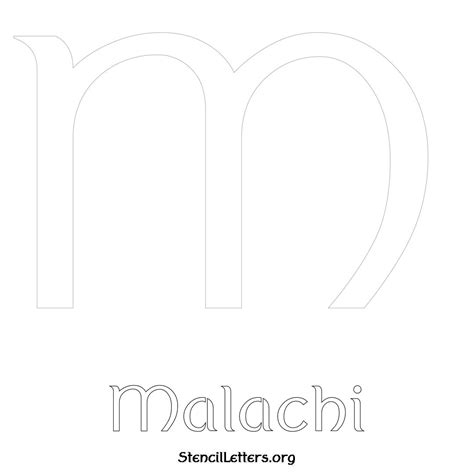 Malachi Free Printable Name Stencils with 6 Unique Typography Styles ...