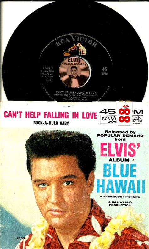 ELVIS PRESLEY CANT HELP FALLING IN LOVE PICTURE SLEEVE ROCKABILLY ...
