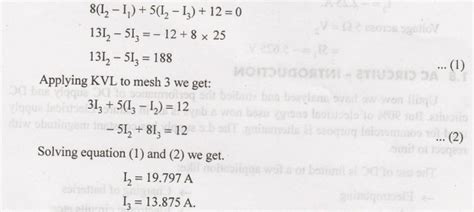 Mesh Analysis - Steps for Solving Mesh Equation