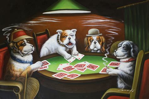 Dogs Playing Poker | Dogs playing poker, Poster prints, Painting