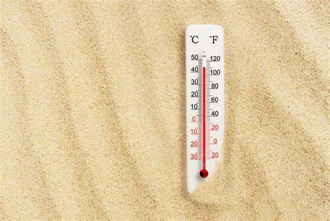 Premium Photo | Hot summer day Celsius and fahrenheit scale thermometer ...