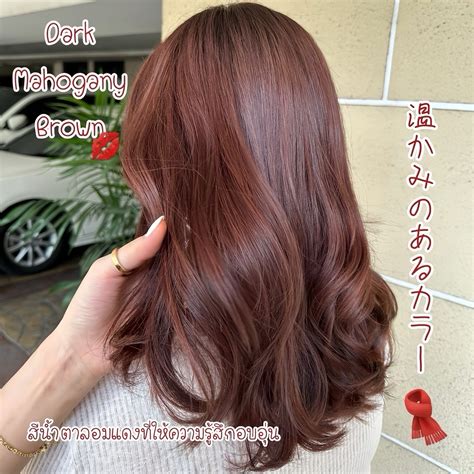 温かみのある Dark Mahogany Brown【YAMS】｜バンコクの美容院専門サイト｜ビューティーバンコク
