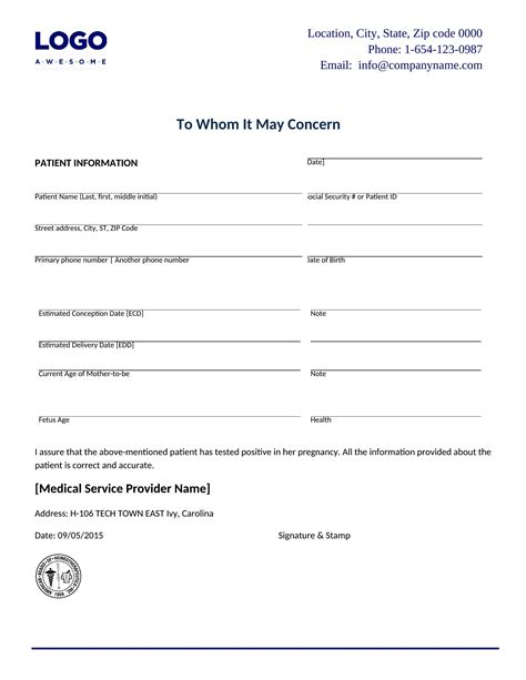 Pregnancy Verification - Template Spark...: Premium Template - Template ...